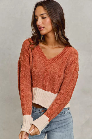 Deep Thoughts Striped Loose Knit Top