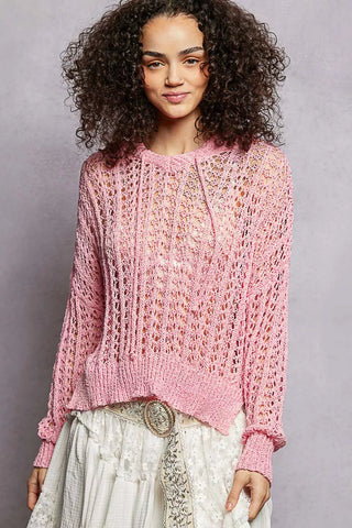 Deep Thoughts Striped Loose Knit Top