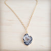 **Gilded Black Agate Necklace 257ma