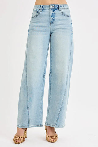 RISEN Full Size Button Fly Cropped Bootcut Jeans