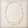 **Double Strand Gold Necklace Genuine 18 K Gold Plated 261q