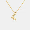 Gold-Plated Bubble Initial Necklace