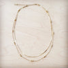 **Double Strand Gold Necklace Genuine 18 K Gold Plated 261q