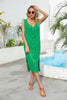 Openwork Slit V-Neck Sleeveless Cover Up