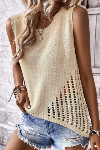 She's Exceptional Ribbed Crew Neck Tank Top