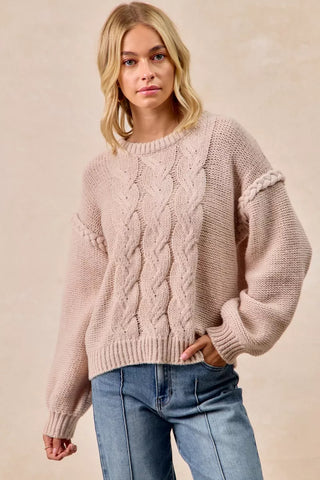 Deep Thoughts Striped Loose Knit Top
