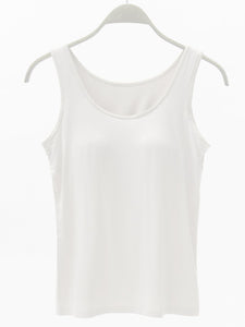 Full Size Wide Strap Modal Tank with Bra