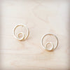 **Matte Gold Double Circle Earrings 200g