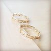 Geometric Sparkle Statement Gold Hoop Earrings 219ck