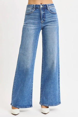 RISEN Full Size Button Fly Cropped Bootcut Jeans