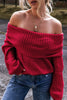 Off-Shoulder Long Sleeve Sweater