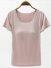 Round Neck Modal T-Shirt with Bra