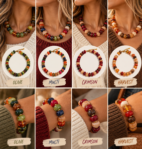 Pre Order - Fall Beaded Necklace & Bracelet