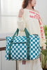 Zenana Checkered Multi-Pocket Travel Bag