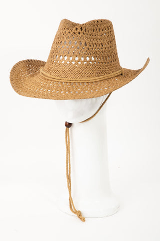 Fame Flat Brim Straw Weave Hat
