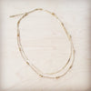 **Double Strand Gold Necklace Genuine 18 K Gold Plated 261q
