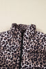 Leopard Quilted Sleeveless Zip Up Puffer Vest