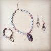 Genuine Aqua Terra Beaded Bracelet w/ Copper Arrow 810v