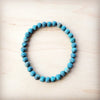 Natural American Turquoise Stretch Beaded Bracelet 811c