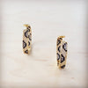Chic Spotted Contour Gold Hoop Earrings 219cj
