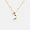 Gold-Plated Bubble Initial Necklace