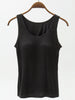 Full Size Wide Strap Modal Tank with Bra