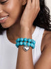 Luck and Love Turquoise Heart Bracelet Set