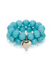 Luck and Love Turquoise Heart Bracelet Set
