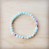 **Pastel Aqua Terra Stretch Beaded Bracelet 811h