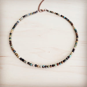Faceted Genuine HuBei Turquoise Beaded Collar Necklace 262s