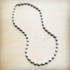 **White Turquoise & Wood Melon Beaded Necklace 258p