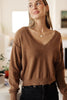 Back to Life V-Neck Sweater in Mocha - SALE