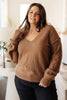 Back to Life V-Neck Sweater in Mocha - SALE