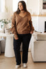 Back to Life V-Neck Sweater in Mocha - SALE