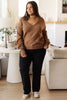 Back to Life V-Neck Sweater in Mocha