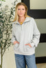Bonbon Delight Half Zip Pullover in Grey