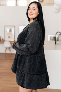 Borrowed Time Mineral Wash V-Neck Dress