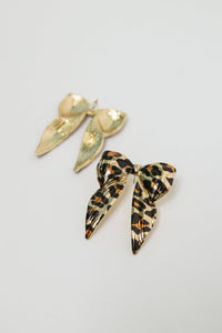 Bow'd & Bold Leopard Print Bow Earrings
