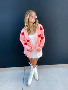 PREORDER: Be Mine Sequin Heart Cardigan in Three Colors