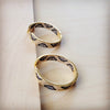 Chic Spotted Contour Gold Hoop Earrings 219cj