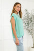 Casually Iconic Waffle Knit Top in Mint