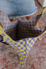 Checkerboard Lazy Wind Big Bag in Lilac & Yellow