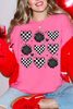 Checkerboard Hearts & Roses Tee