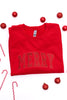 PREORDER: Embroidered Merry Glitter Applique Sweatshirt