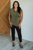 Classic Surplice Front Top in Olive