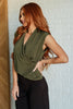 Classic Surplice Front Top in Olive