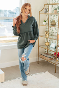 She's Not Wrong Hooded V-Neck Pullover - SALE