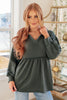 She's Not Wrong Hooded V-Neck Pullover - SALE