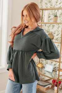 She's Not Wrong Hooded V-Neck Pullover - SALE