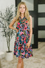 Coral Sands Collared Tank Dress in Dark Floral Paisley